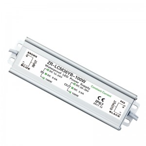 Waterproof LED Driver Power Supply 100W DC-DC Constant Current 3A Input 12-24 Output 26-36V