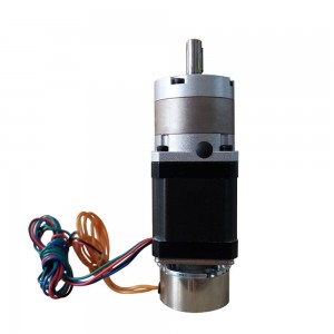 NEMA 17 Geared Stepper Motor 0.9deg L=48mm with Reduction Ratio 100:1 Precision Planetary Gearbox & 24V Brake