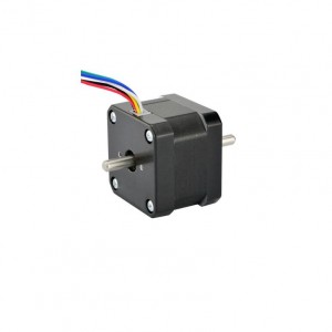 NEMA 17 Dual Shaft Stepper Motor Uipolar 0.9deg 0.16Nm (22.6oz.in) 0.3A 42x42x34mm 6 Wires