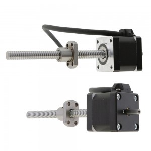 NEMA 14 Linear Actuator Ball Screw Stepper Motor Dual Shaft 34mm Stack 1.5A Lead 2mm with Rear Shaft