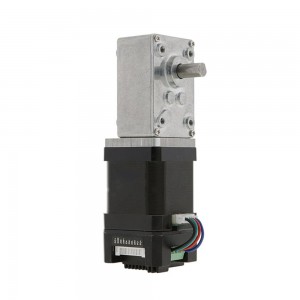 NEMA 17 Integrated Geared Stepper Motor L=48mm with Reduction 50:1 Worm Gearbox &12-24V Drive